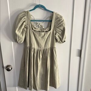 Altar’d State Green Puff Sleeve Dress